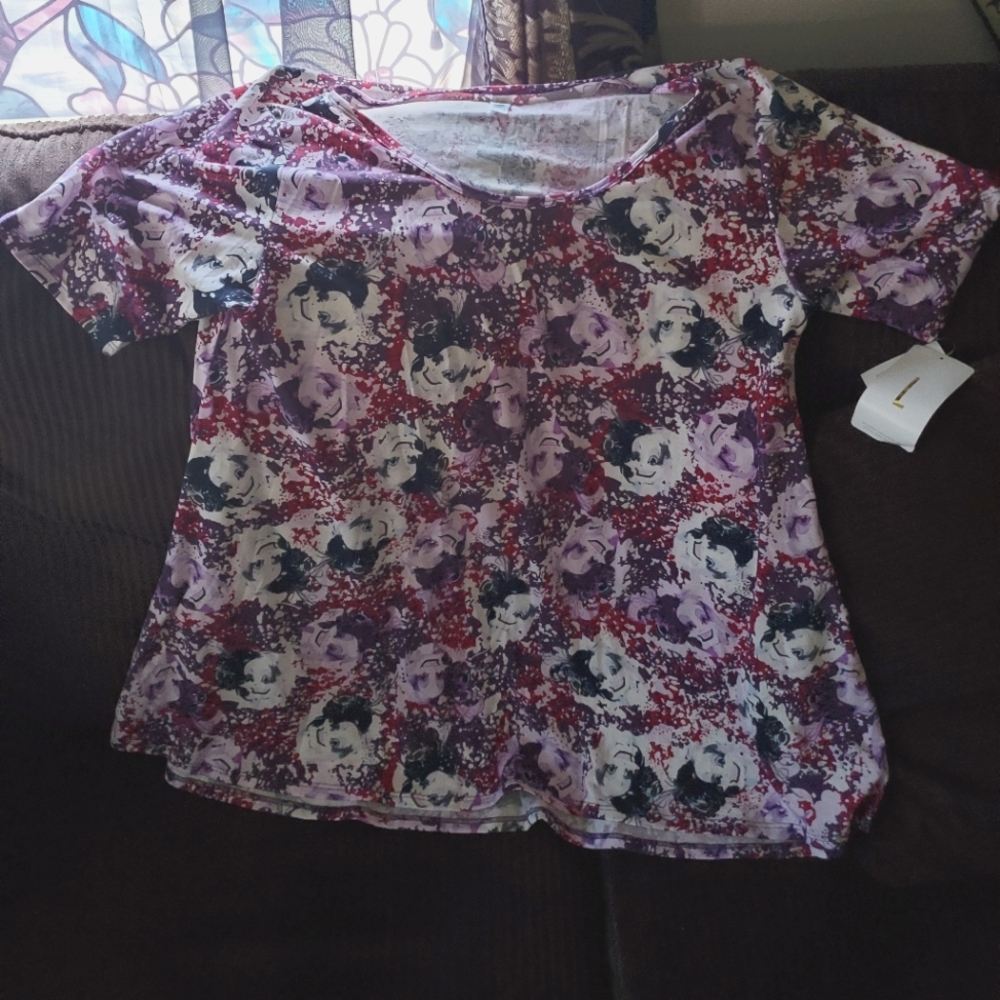 LULAROE Disney Cruella Villain perfect tee top nwt